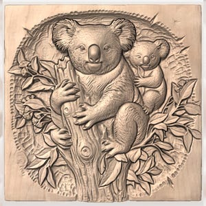 Koala Family STL view 2