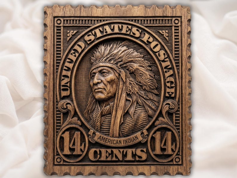 Native American Stamp STL