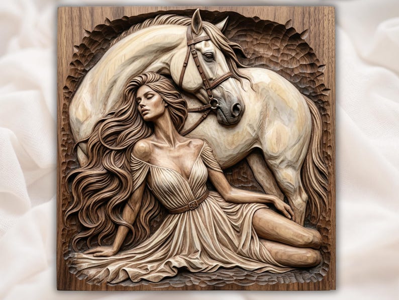 Horse and Woman STL