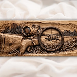 Boar Hunt Rifle STL view 1