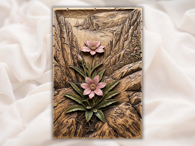 Mountain Wildflower Relief STL