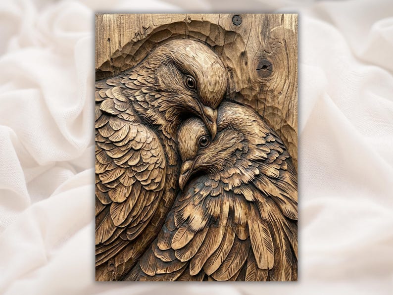 Love Birds 3D Relief STL File