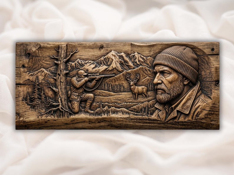 Hunter Deer Relief STL