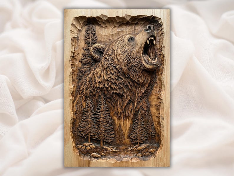 Roaring Bear Relief STL