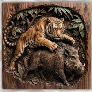 Tiger Boar attack STL view 1