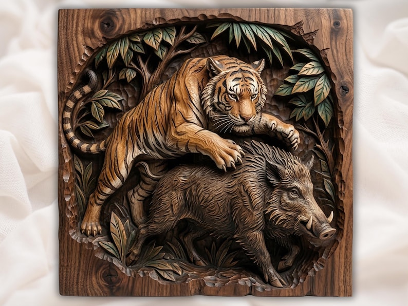 Tiger Boar attack STL