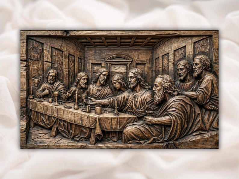 The Last Supper 3D Relief STL