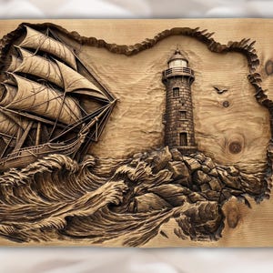 Sailing Ship STL view 1