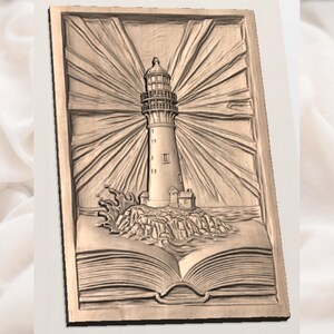 Lighthouse Book STL view 2