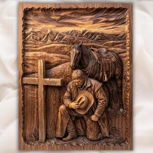 Cowboy Prayer Relief view 1