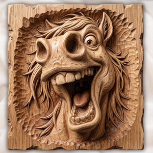 Goofy Horse STL view 1
