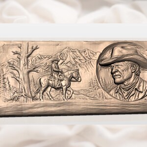 Western Cowboy Relief STL view 2