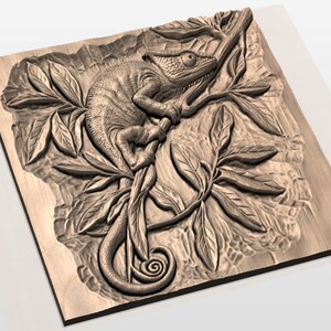 Chameleon Relief STL view 2