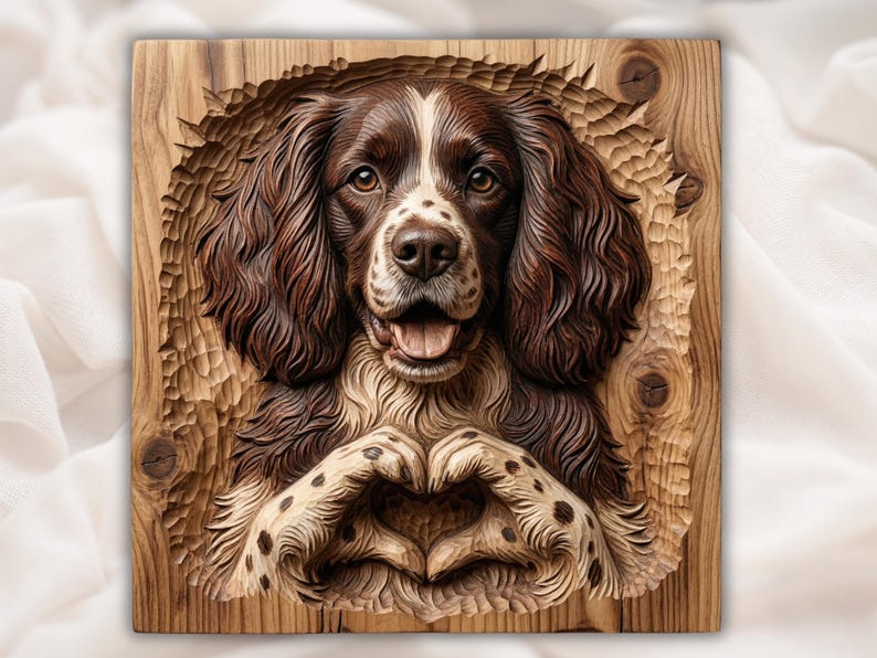 Brittany Spaniel Dog Love STL