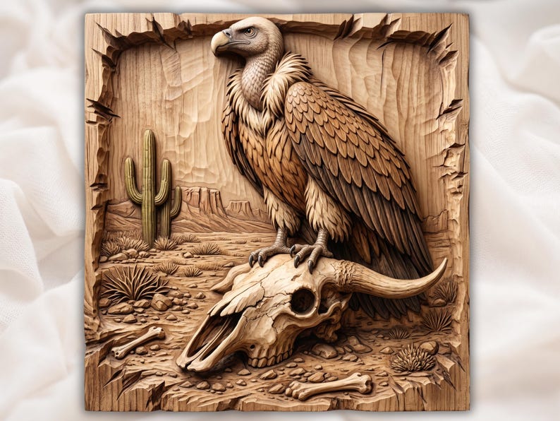 Desert Vulture Relief STL