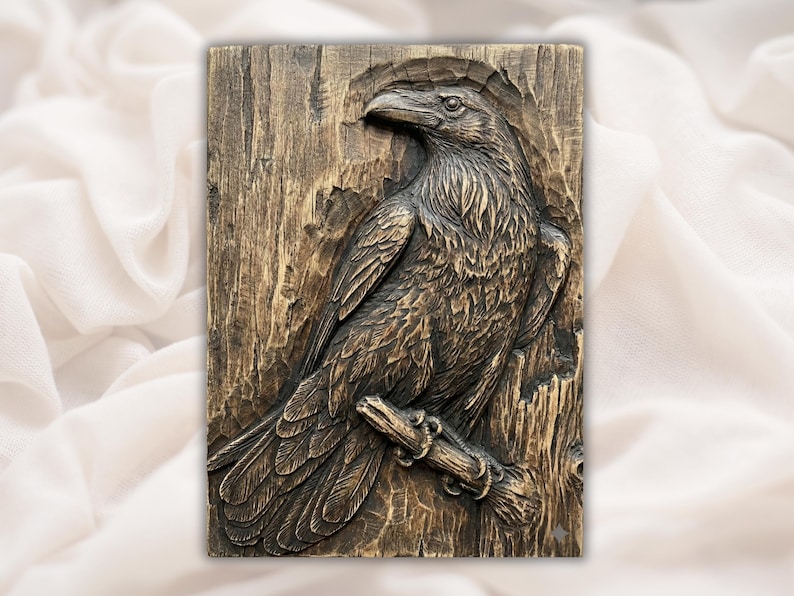 Raven Bird 3D Relief STL