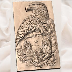 Bald Eagle Native American STL view 2