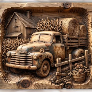 Farm Truck STL view 1