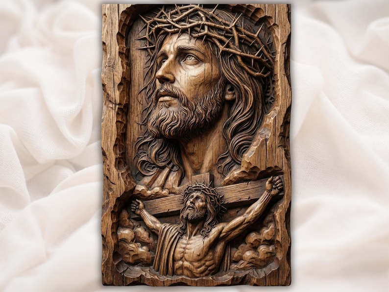 Jesus Crucifixion 3D Relief STL