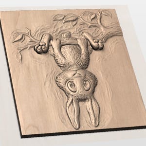 Hanging Bunny STL view 3