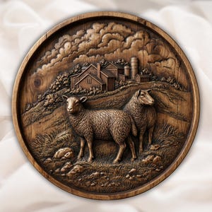 Sheep Farm STL Relief view 1