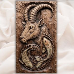 Alpine Ibex and Koi STL view 1