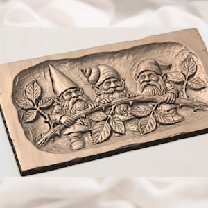 3 Gnomes 3D Relief STL view 2