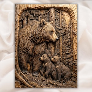 Bear Family Relief STL view 1