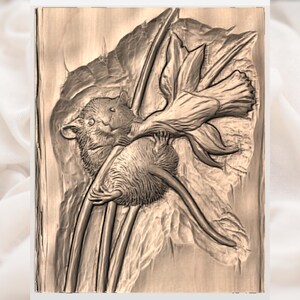 Mouse Relief STL view 2