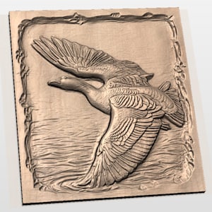 Flying Goose Relief STL view 2