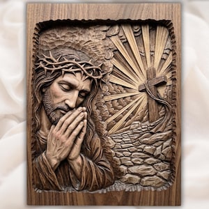 Jesus Praying STL view 1