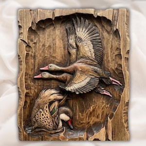 Flying Geese & Duck Relief STL view 1