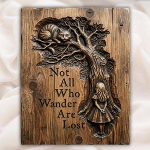 Not All Who Wander Are Lost 3D Relief STL view 1