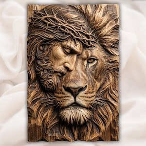 Jesus Lion Relief STL view 1