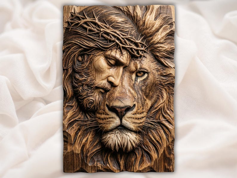 Jesus Lion Relief STL