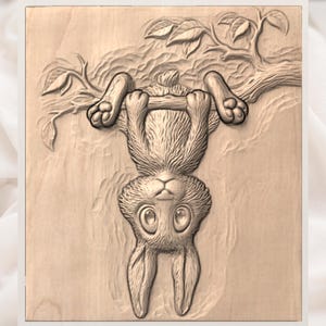 Hanging Bunny STL view 2
