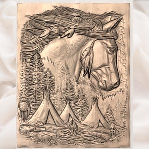 Spirit Horse STL view 3