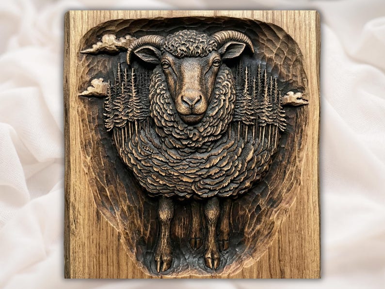 Ram Sheep 3D Relief STL