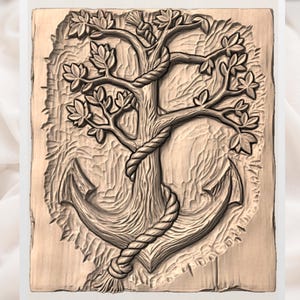 Tree of Life Anchor STL view 2