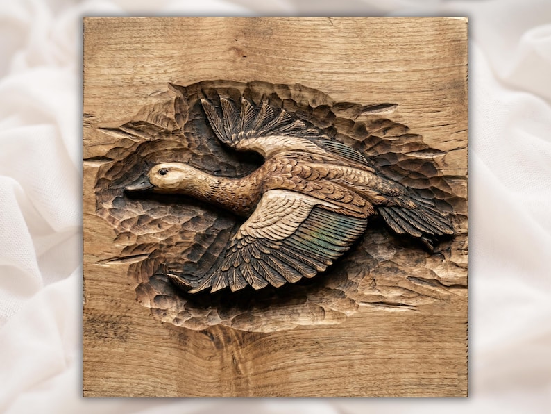 Flying Duck 3D Relief STL File