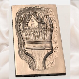 Farmhouse Paint Brush STL view 3