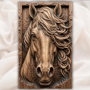 Equestrian Horse Portrait STL view 1