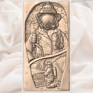 Firefighter Tribute STL view 3