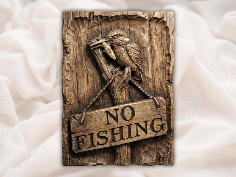 No Fishing Sign STL