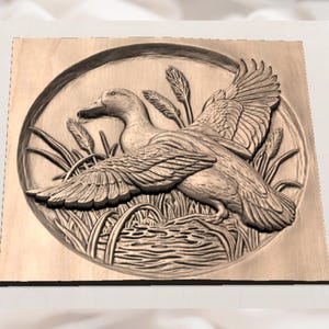 Duck 3D Relief STL view 3