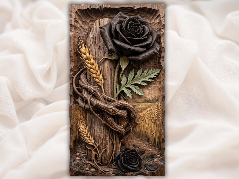 Gothic Rose Cross STL
