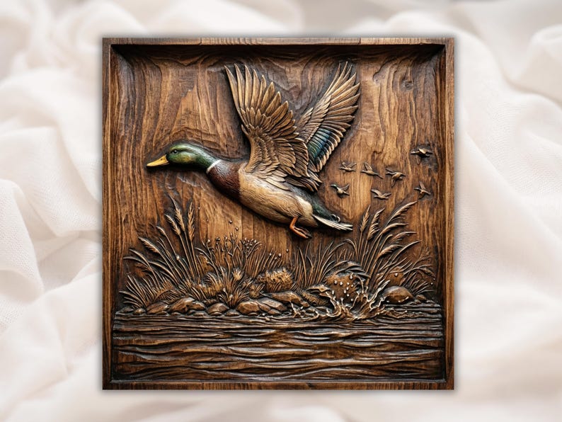 Flying Duck 3D Relief STL