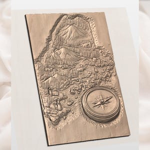 Maine Map STL view 3