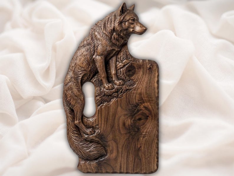 Fox Shaped Cutting Board STL for CNC Router