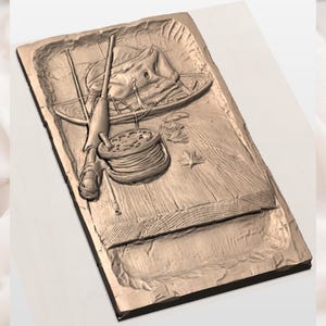 Fly Fishing Relief STL view 2